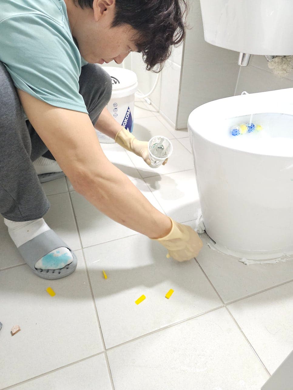목동 변기 오수 냄새 원인 해결, 편심 재설치 완성 사진 2
